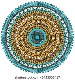 Blissful Multi Color Mandala Background