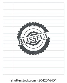 Blissful penciled. Vector Illustration. Detailed. 