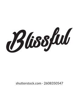 Blissful text on white background.