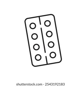 Blister drug pack icon. simple vecor icon.
