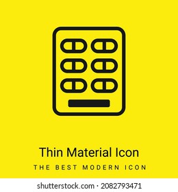 Blister Pack minimal bright yellow material icon