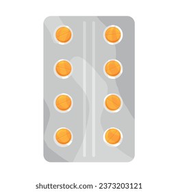 Blister with pills on white background