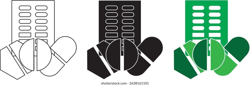 Blister vector icon. Filled flat sign for mobile concept and web design. Pharmacy glyph icon. Health product, pharmacy section symbol, logo illustration. Vector graphics