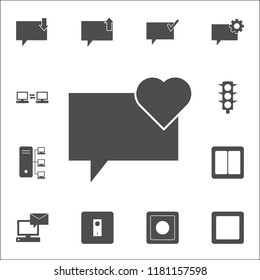 blisters communicating with the heart icon. web icons universal set for web and mobile