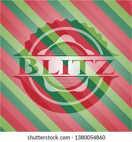 Blitz christmas emblem background.