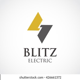 Blitz electric of lighting abstract vector and logo design or template power business icon of company identity symbol concept