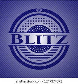 Blitz emblem with denim high quality background