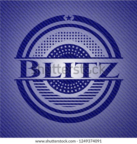 Blitz emblem with denim high quality background