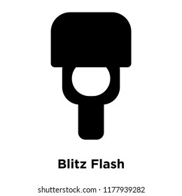 Blitz Flash icon vector isolated on white background, logo concept of Blitz Flash sign on transparent background, filled black symbol