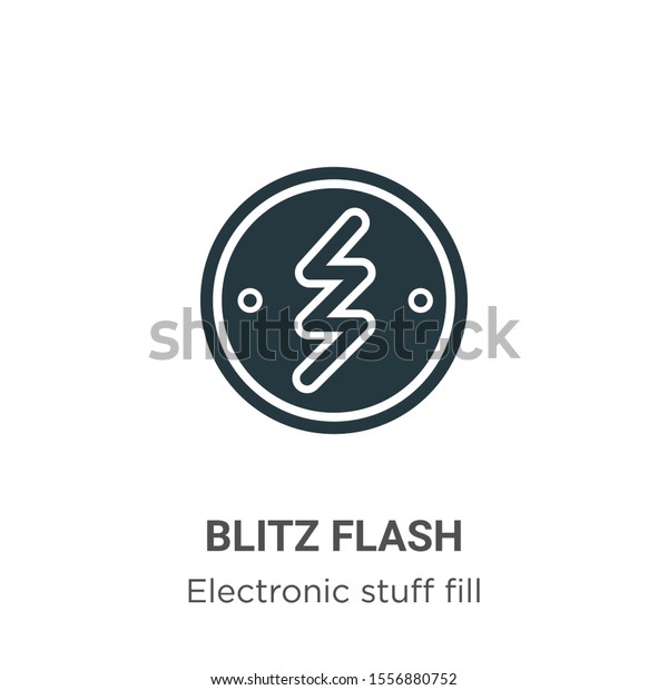 Blitz Flash Vector Icon On White Stock Vector Royalty Free