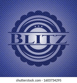 Blitz with jean texture. Vector Illustration. Detailed.