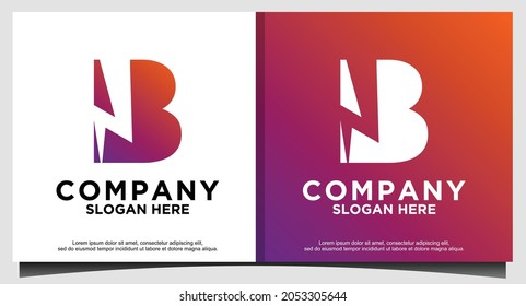 Blitz Letter B Logo design template