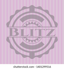 Blitz pink emblem. Vector Illustration. Detailed.