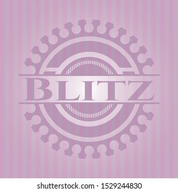 Blitz pink emblem. Vintage. Vector Illustration. Detailed.