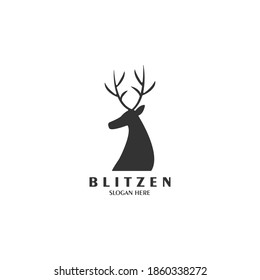 blitzen logo vintage illustration template vector design