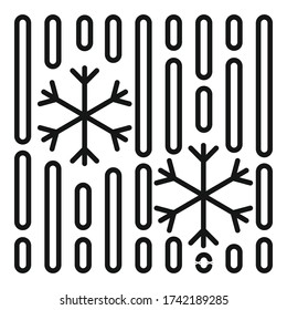 Blizzard disaster icon. Outline blizzard disaster vector icon for web design isolated on white background