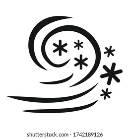 Blizzard disaster icon. Simple illustration of blizzard disaster vector icon for web design isolated on white background