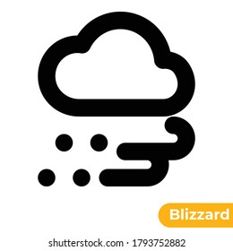Blizzard Icon. Designed in 24x24px artboard with 2px stroke thickness. Pixel perfect and scalable icon.