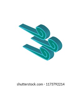 Blizzard isometric left top view 3D icon