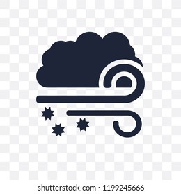 Blizzard transparent icon. Blizzard symbol design from Weather collection. Simple element vector illustration on transparent background.