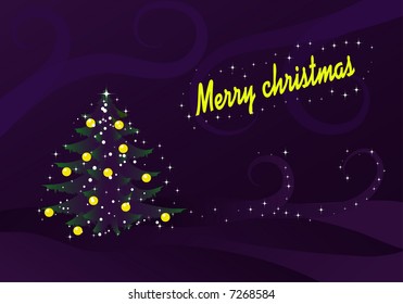 Blizzard (vector christmas greeting card)