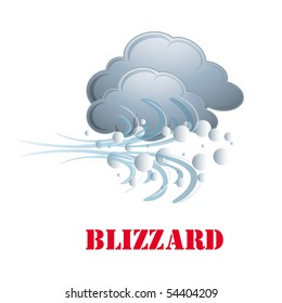 Blizzard vector icon isolated on white