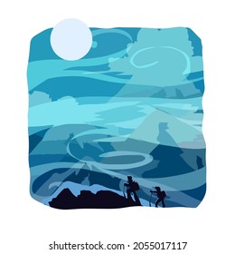 blizzard vector in a square frame on a white background