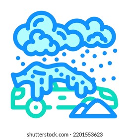 blizzard weather color icon vector. blizzard weather sign. isolated symbol illustration