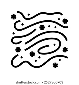 blizzard weather natural phenomena line icon vector. blizzard weather natural phenomena sign. isolated contour symbol black illustration