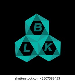 BLK creative minimalist letter logo. BLK unique vector initials alphabet letter logo design
