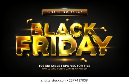 blkack friday text effect graphic style