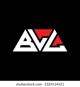 BLL triangle letter logo design with triangle shape. BLL triangle logo design monogram. BLL triangle vector logo template with red color. BLL triangular logo Simple, Elegant, and Luxurious design