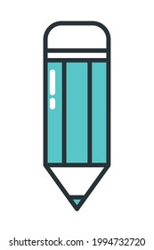 bllue pencil icon on background