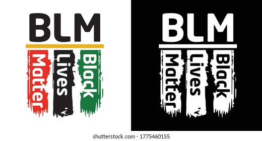 BLM Acronym, Black Live Matter Printable Vector Illustration