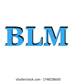 BLM letter alphabet abstract logo vector ,volumetric letters