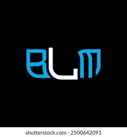 BLM Logo Design, BLM einfach und modern Logo. BLM luxuriöses Alphabet Design  