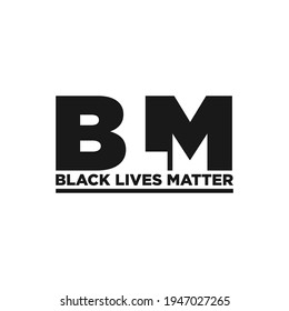 BLM vector logo. Black Lives Matter logotype.