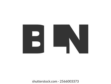 BLN logo design. Initial letter B L N bold font style for tech startups, consulting, corporate branding. Creative company name, headlines typography identity, trendy logotype. Vector illustration.
