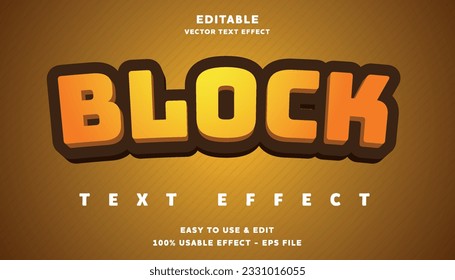 efecto de texto modificable de bloqueo con estilo moderno y sencillo	