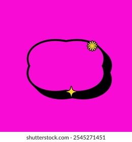 Bloat Retro Shape Textbox or Tag Icon with Pink Vintage Color. Label Icon. High Quality Vector Icon. Editable Vector