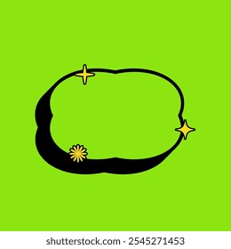 Bloat Retro Shape Textbox or Tag Icon with Green Vintage Color. Label Icon. High Quality Vector Icon. Editable Vector