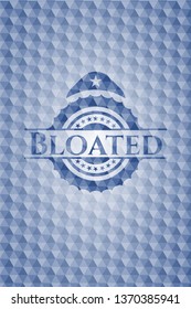 Bloated blue hexagon badge.