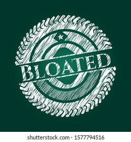Bloated with chalkboard texture. Vector Illustration. Detailed.