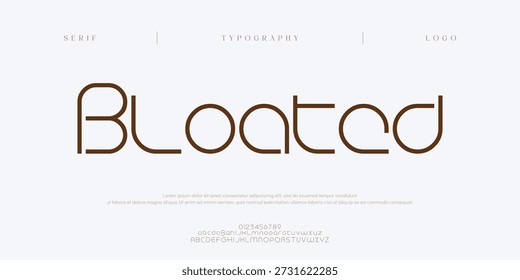 Bloated, Creative digital sport Modern Future Italic Alphabet Font. Typography urban style fonts for technology, digital, movie logo italic style. vector illustration
