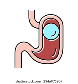 bloating bariatric color icon vector. bloating bariatric sign. isolated symbol illustration