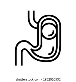 bloating bariatric line icon vector. bloating bariatric sign. isolated contour symbol black illustration