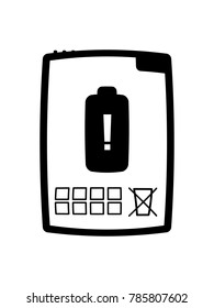 bloating smartphone battery icon