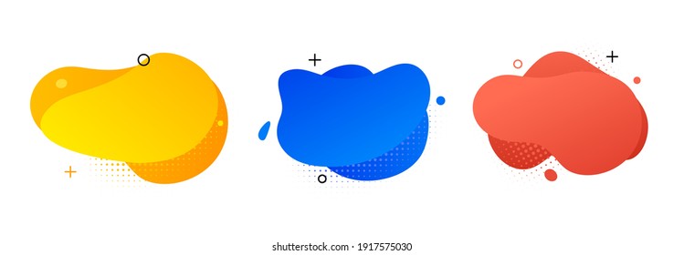 Blob abstract shape organic banner design element. Vector fluid round shape liquid amoeba