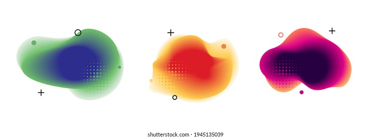 Blob abstract shape organic banner design element. Vector fluid round shape liquid amoeba