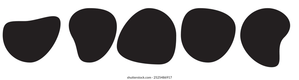 Elemento de design de banner orgânico de forma abstrata de blob. Ameba líquida em forma redonda de fluido vetorial